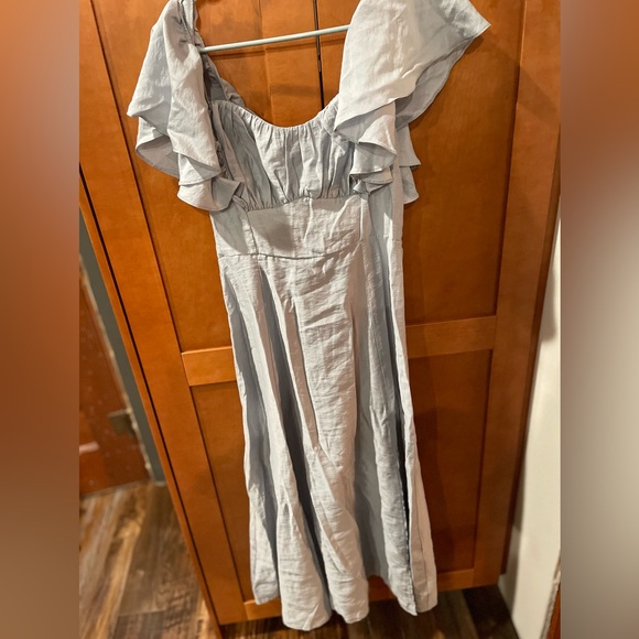 Nobody’s Child Flutter-Sleeve Sweetheart Side-Slit Dress - Picture 6 of 6